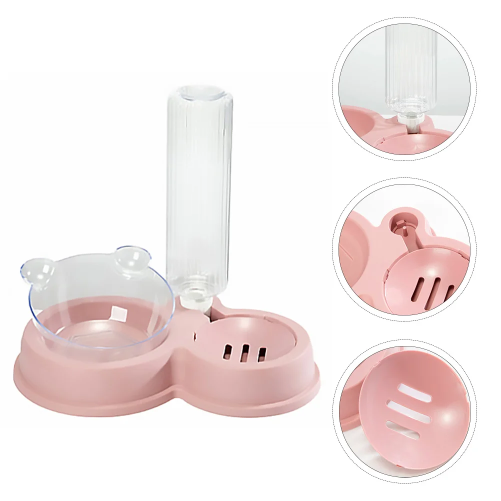 

Automatic Pet Drinking Feeding Bowl 500Ml Large Capacity Anti-Slip Detachable Design Space-Saving Corner Placement Easy Cleaning