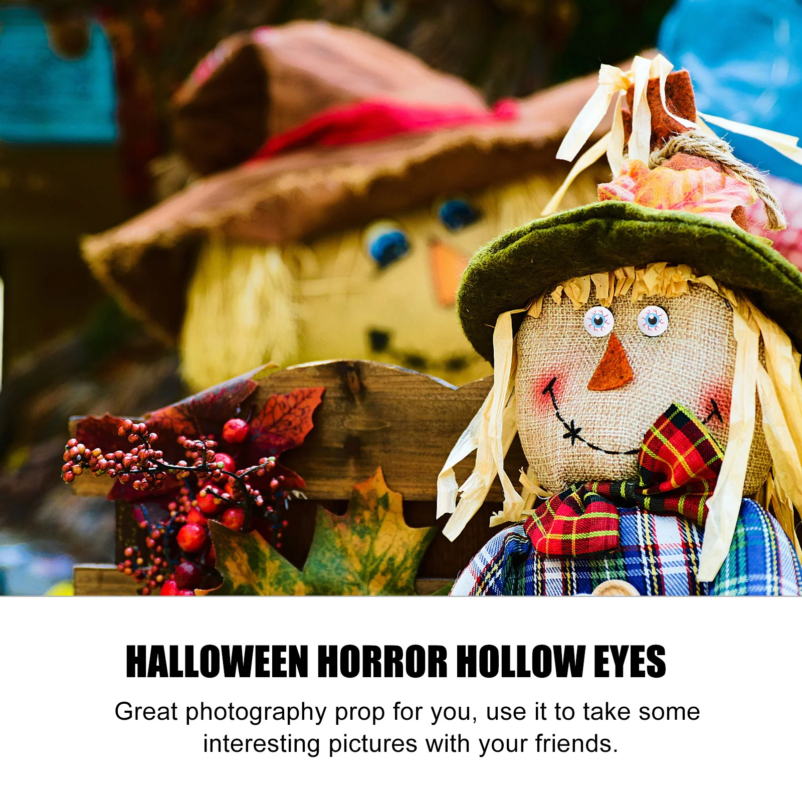 24 Stück Halloween-gefälschte Augäpfel, realistische, federnde Party-Requisiten, gruselige Dekoration, gefälschte Augen, Kunststoff-Augäpfel, Halloween-Requisiten