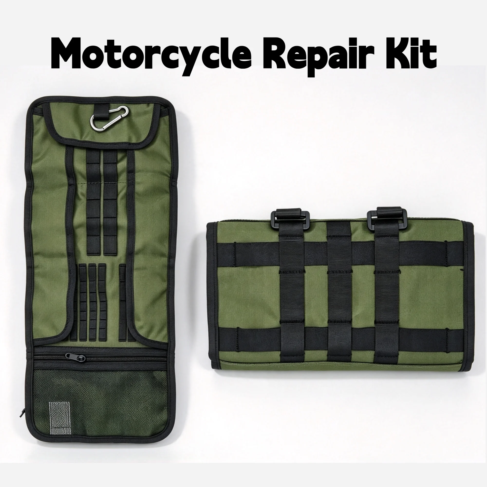 Motorcycle&Car Portable Repair Tool Bag Kit Storage Roll Partition Toolkit Saddle Bag Universal Large Capacity Bag