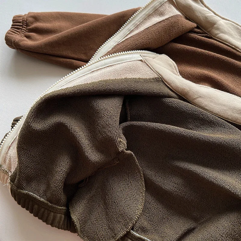 Roupas de outono novo menino menina crianças retro legal jaquetas casuais criança cardigan manga longa topos bebê algodão moda moletom casaco