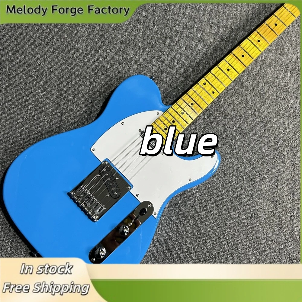 

Классический стиль, синий корпус электрогитары TLE, синий цвет, кленовый гриф, фиксированный бридж, яркий и чистый звук, 6-струнная гитара.