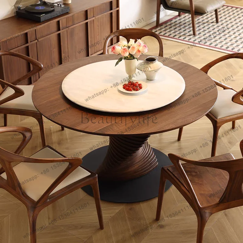 ld Round Mobile Dining Table Restaurant Study Wood Kitchen Modern Luxury Dining Table Living Room Mesas De Jantar