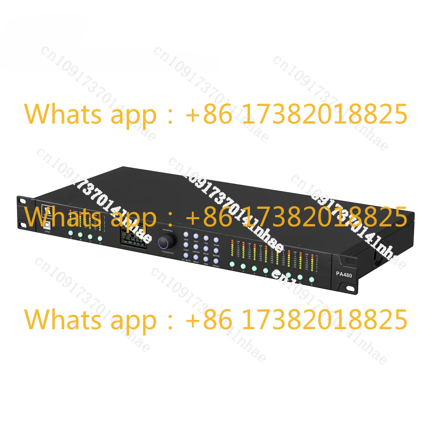 PA480 4 Inputs 8 Outputs OEM Professional Audio 96KHz Digital DSP PFC Speaker Processor with FIR