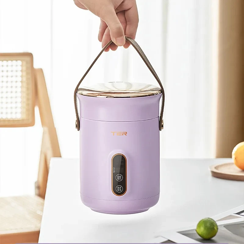 600ml Electric Stew Pot Slow Cooker Portable Cooking Pot Multicooker Stewing Porridge Soup with Appointment For Home Travel 220V