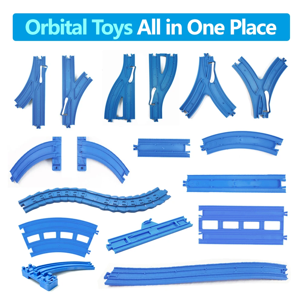 

All Kinds of Plastic Rail Train Track Parts Accessories Curve/Straight/Block/Bridge Tracks Gift for Boy