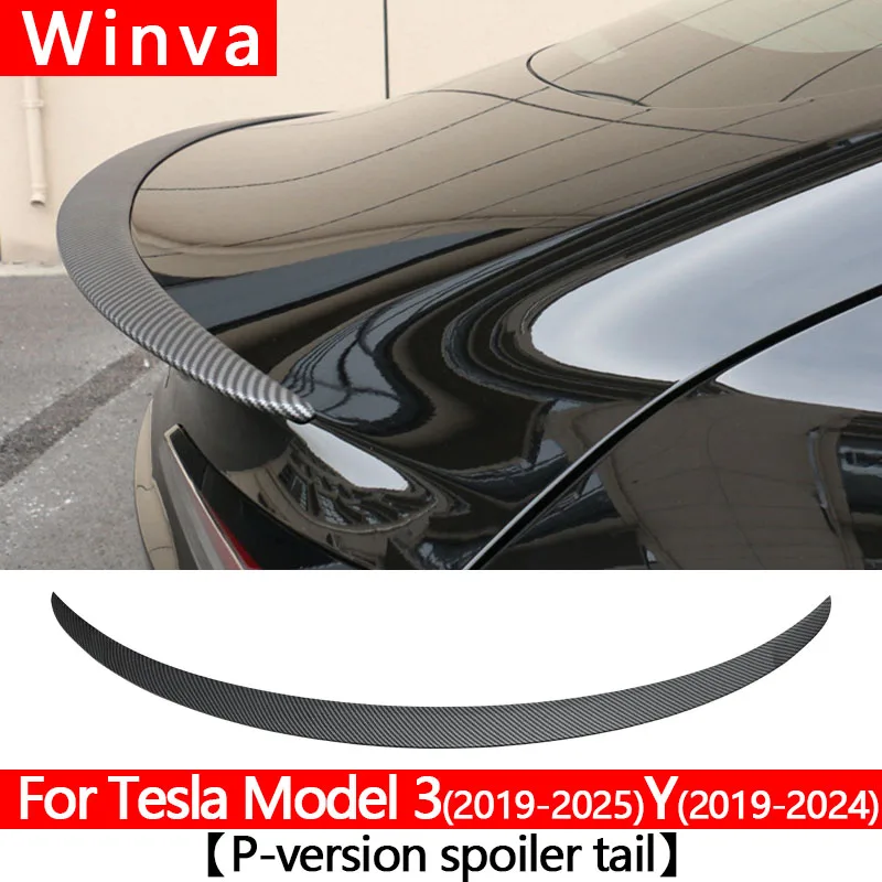 

Winva For Tesla Model Y 3 Highland 2019 - 2025 Rear Trunk Spoiler High-performance ABS Spoiler Lip Tail Wing Accessories