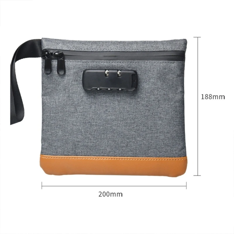 W89C Geruchsbeweistaschen 7,8x7,4 Zoll Carbon Fleckenverriegelungsbeutel für Bargeldbrieftaschen -Handy