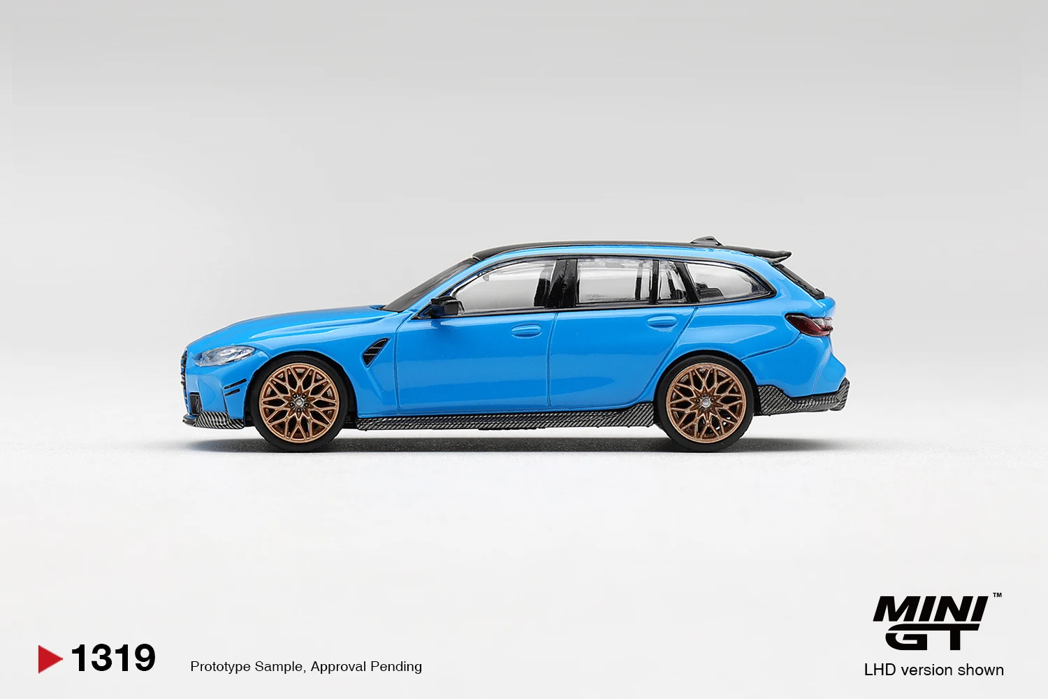 MINIGT 1/64 BMW M3 M Performance Touring Riviera Blue MGT01319-CH Car Alloy  Motor Vehicle Diecast Model Kids Toys Boys - view 3