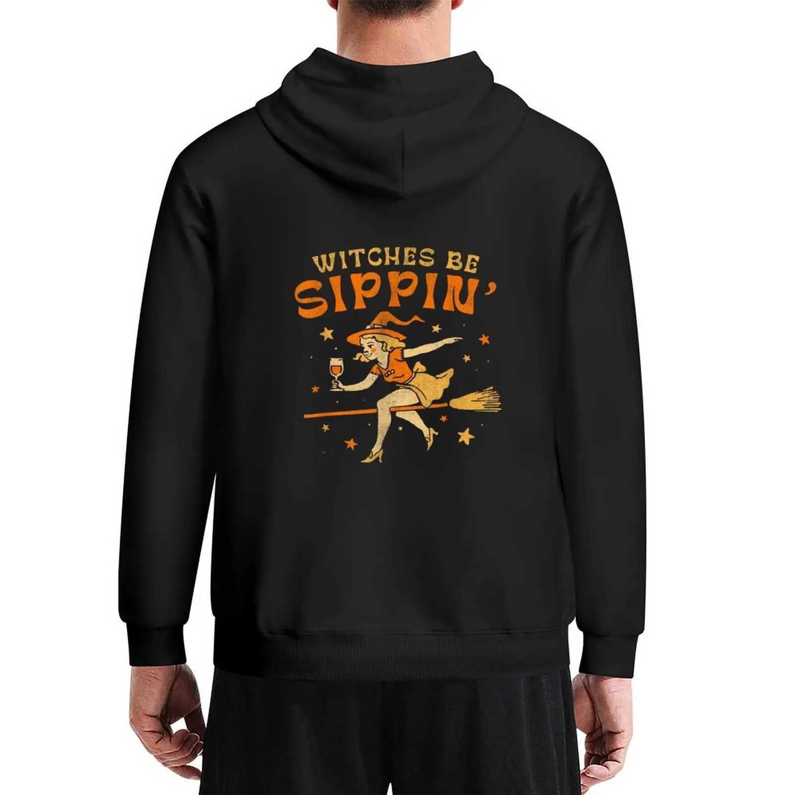 

Witches Be Sippin' Halloween Holiday Spooky Hoodie autumn men wear men's clothes men's autumn clothes graphic hoodie