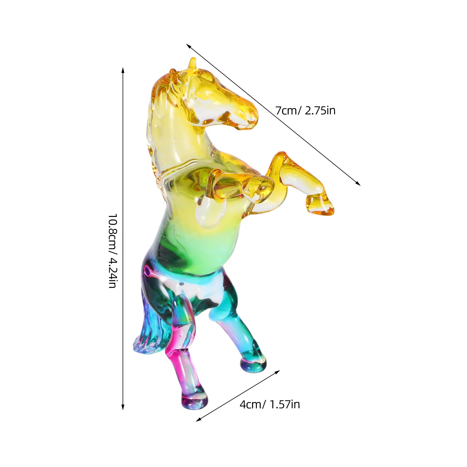 تمثال حصان كريستال 2026 سنة الحصان فنغشوي ديكور يرمز التقدم والنجاح لمكتب المكتب والمنزل الداخلي #3