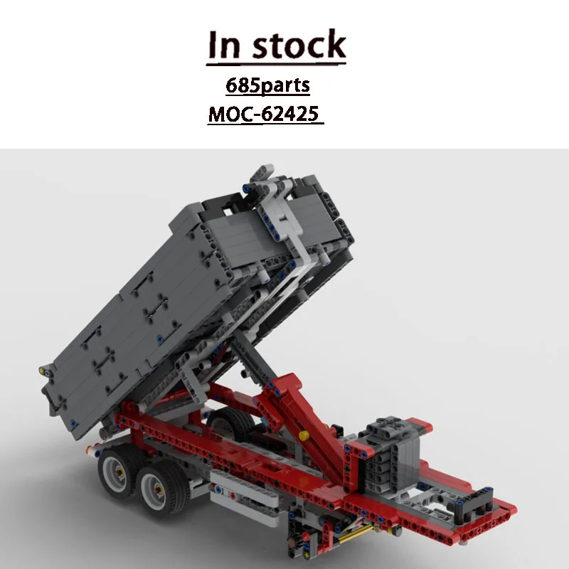 

Новая модель грузового полуприцепа MOC-62425, конструктор из 685 деталей, креативный подарок для мальчиков на день рождения или Рождество