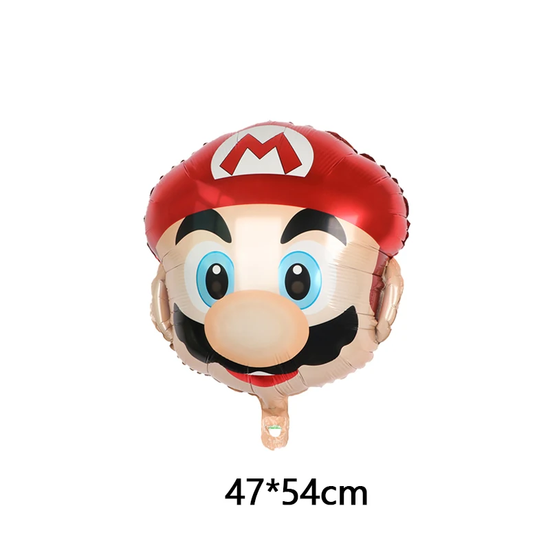 Super Mario Bros Foil Balloon Baby Birthday Photo Props Cartoon Aluminum Film Balloons Happy Birthday Party Decora Supplies