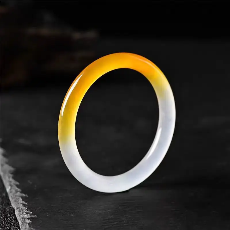 Classic small thin round bar bracelet, light luxury daily jade bracelet bracelet bracelet.