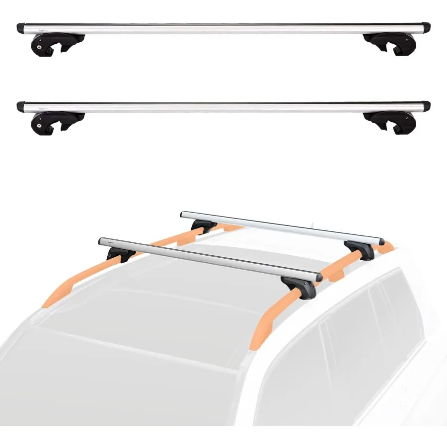 

Cross Rail Roof Rack 56 inches for Vehicles with Raised Side Rails Suitable for Spans up to 49.6 Inches Includes Two Units with