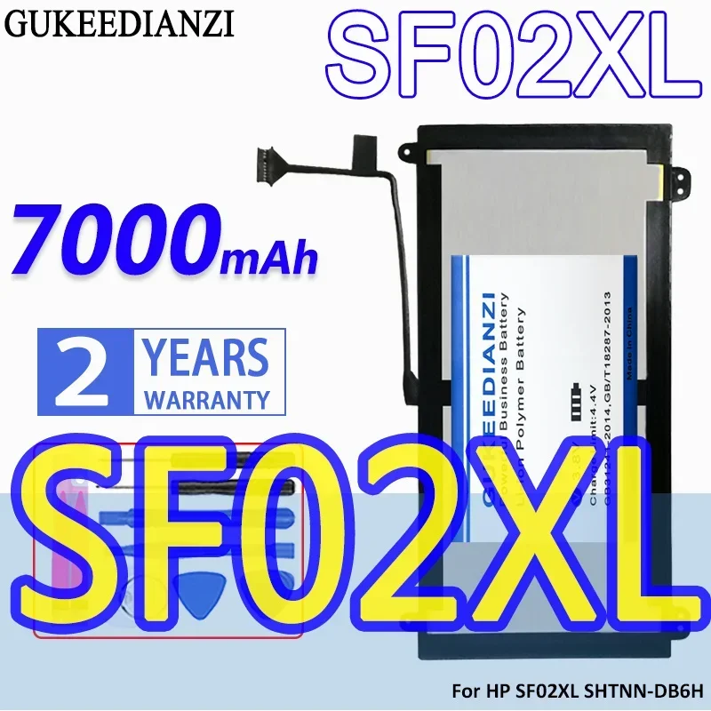 

GUKEEDIANZI Replacement Battery 7000mah for HP SF02XL SHTNN-DB6H TPN-C118 TPN-C119 756417-001 756187-2B1 2ICP3/97/91