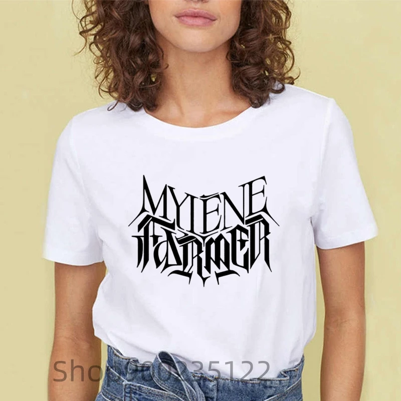 MYLENE FARMER T-Shirts Women Harajuku T Shirts Print Graphic Anime Tops Summer Cute Manga Tees Fashion Shirts Female Clothes