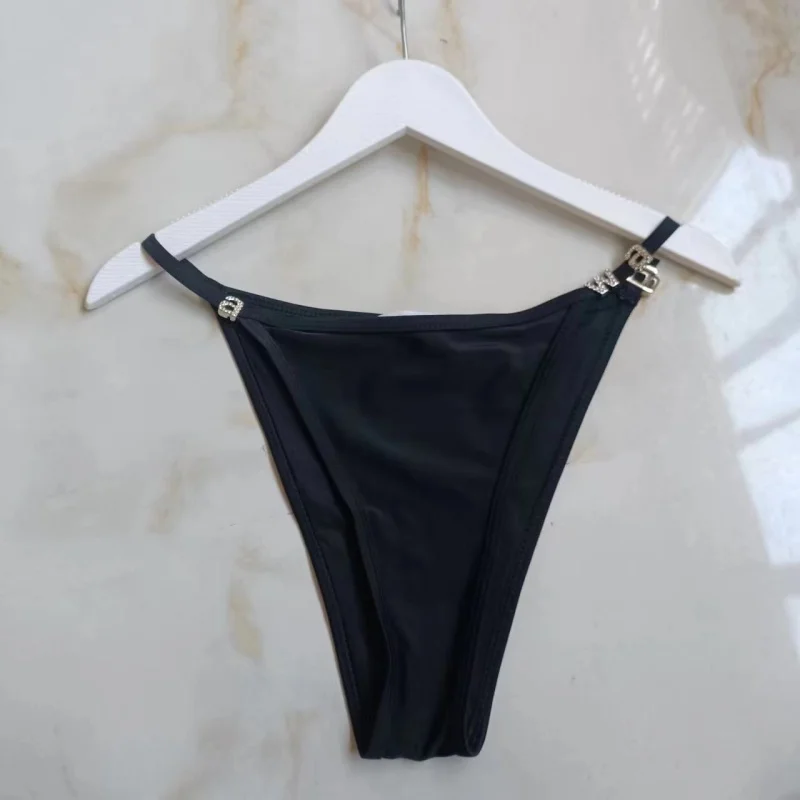 Розкішний дизайнер Water Diamond Female Wang Two Piece Bikini Sexy Ladies Thong Beachwear Brazil Swimsuit S-XL