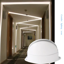 Roukeymi Outdoor Waterproof LED Wall Light, Creative Door Sconce Lamp, Semicircle Light, Window Luminous Contour, Terrace, 10W