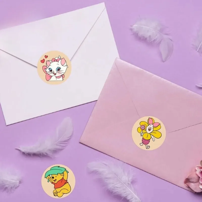 สติ๊กเกอร์ 500 ชิ้น / 1 ม้วน การ์ตูนแอนิเมชั่น มิกกี้เมาส์ สติ๊กเกอร์มิกกี้ สติ๊กเกอร์ตกแต่งเด็ก รางวัลการปิดผนึกสําหรับเด็ก