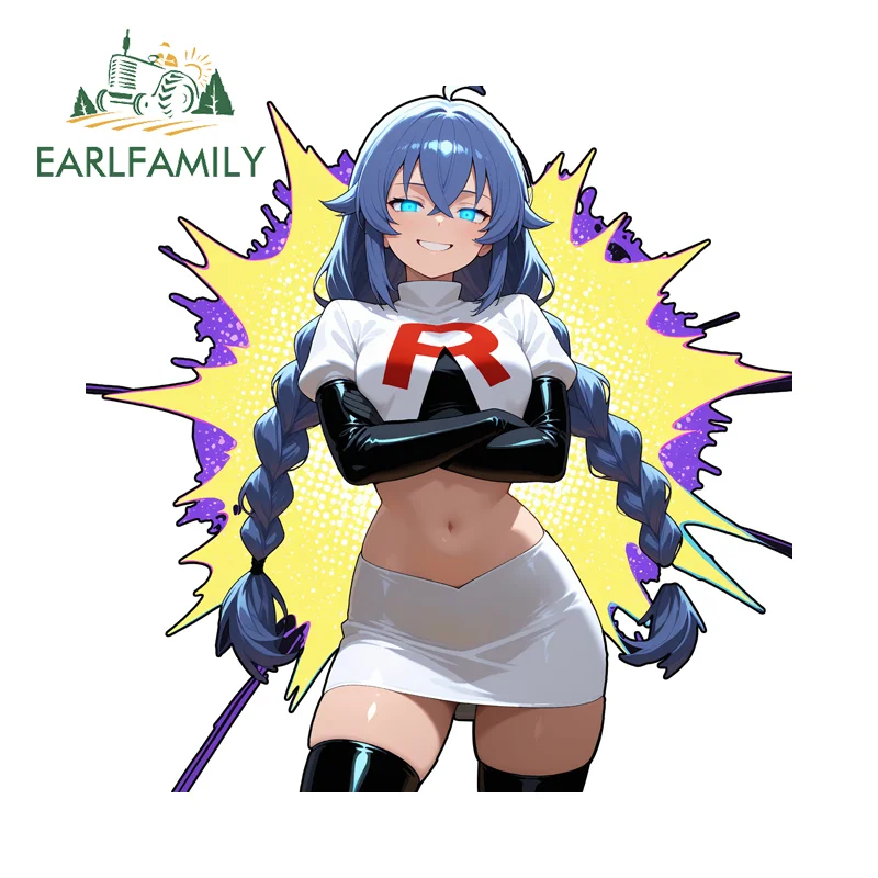 

EARLFAMILY Roxy Anime Cosplay Car Sticker Waterproof Anime Occlusion Scratch Creative Decal Bumper Caravan Racing Motorcycle SUV