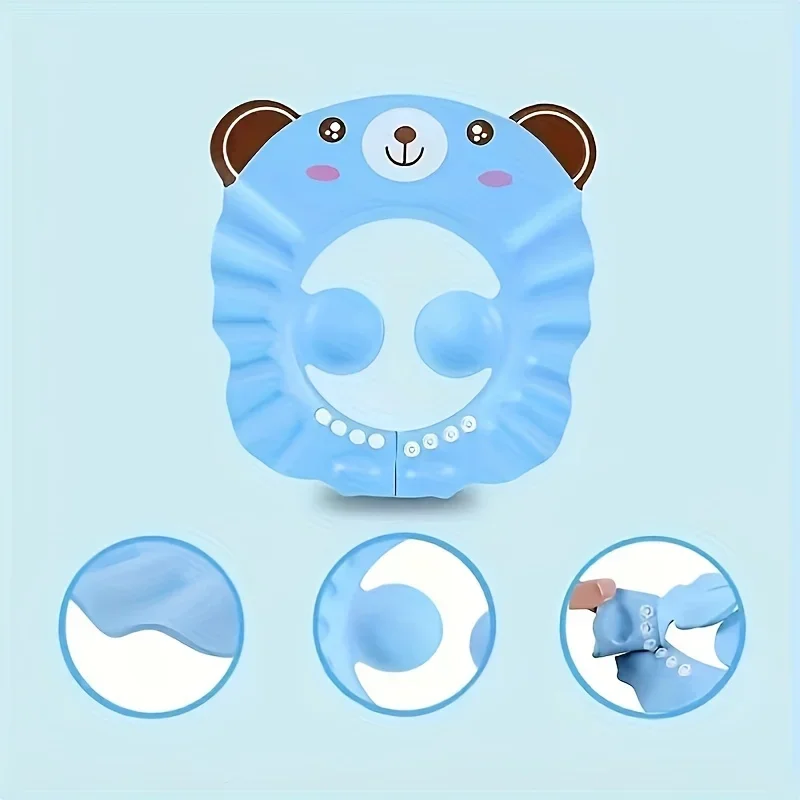 Adjustable Baby Shower Caps Child Kids Shampoo Hat Wash Hair Bath Shield Waterproof Ear Eye Protection Visor Cap