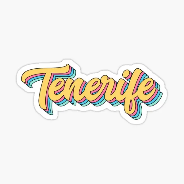 

I Love Tenerife Canary Islands Travel Stamp Car Bumper Sticker Decal