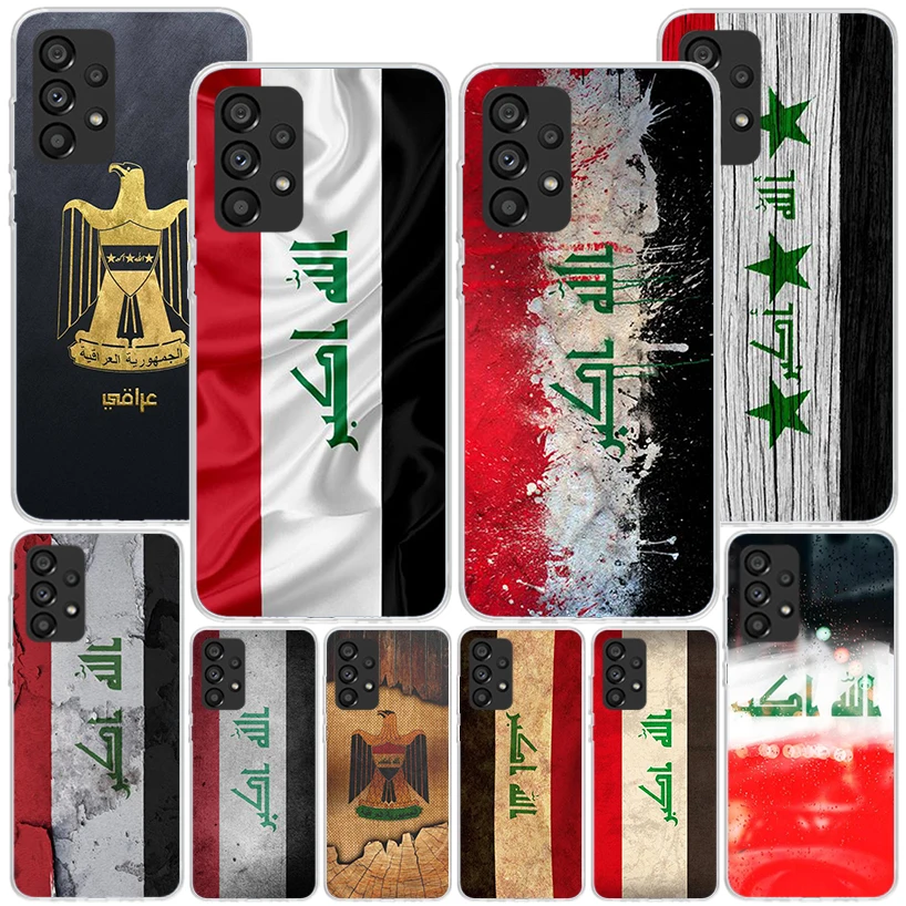 Iraqi Iraq National Flag Phnoe Case for Samsung Galaxy A15 A55 A35 A25 A14 A54 A34 A24 A13 A53 A33 A23 A52 A12 A32 A22 A04S A03S