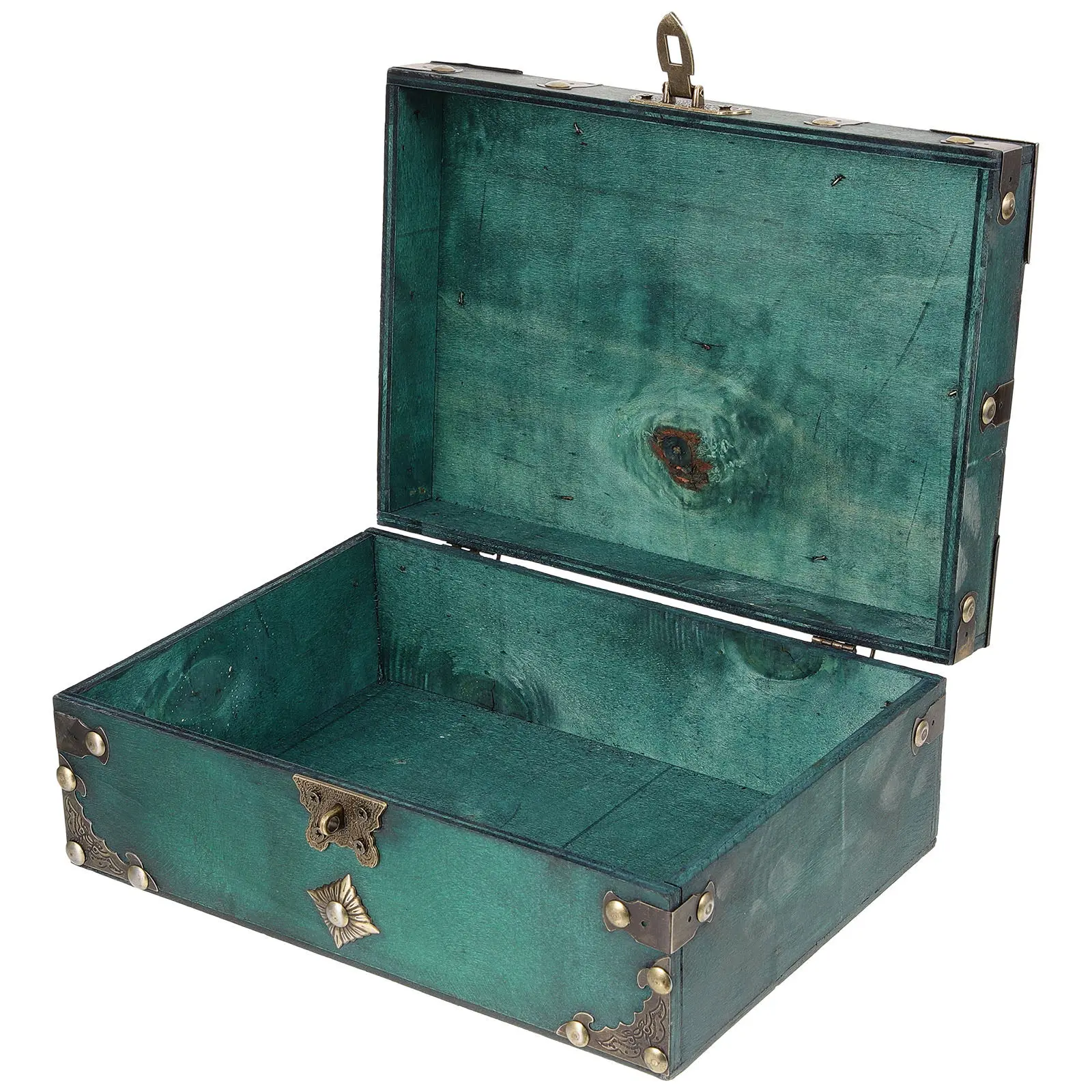 

Vintage Wooden Jewelry Box with Lid Fine Craftsmanship Elegant Storage Case for Rings Necklaces Earrings Bracelets Passport Id