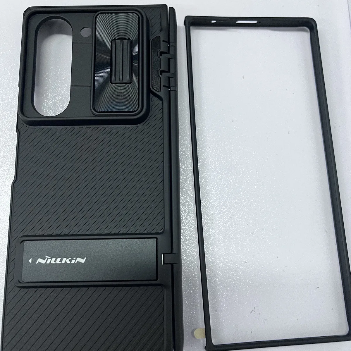 Imagem -02 - Nillkin-capa Traseira para Samsung Galaxy z Fold Camshield Estojo Dobrável com Kickstand Proteção de Lente 5g