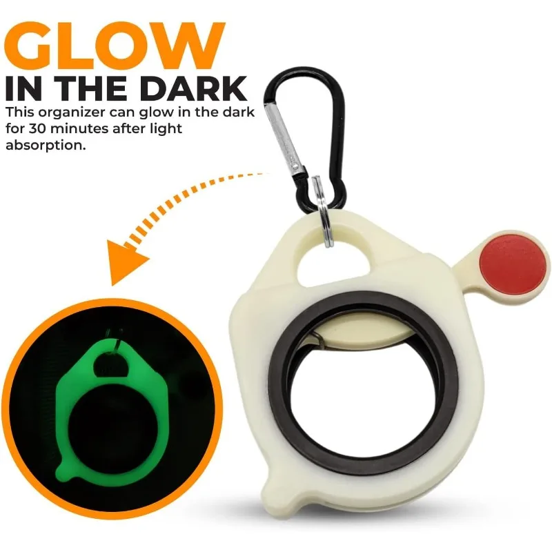 

Органайзер для кабельных стяжек, портативный флуоресцентный пластиковый держатель для кабельных стяжек, инструмент для хранения кабельных стяжек, брелок, аксессуары для проводки