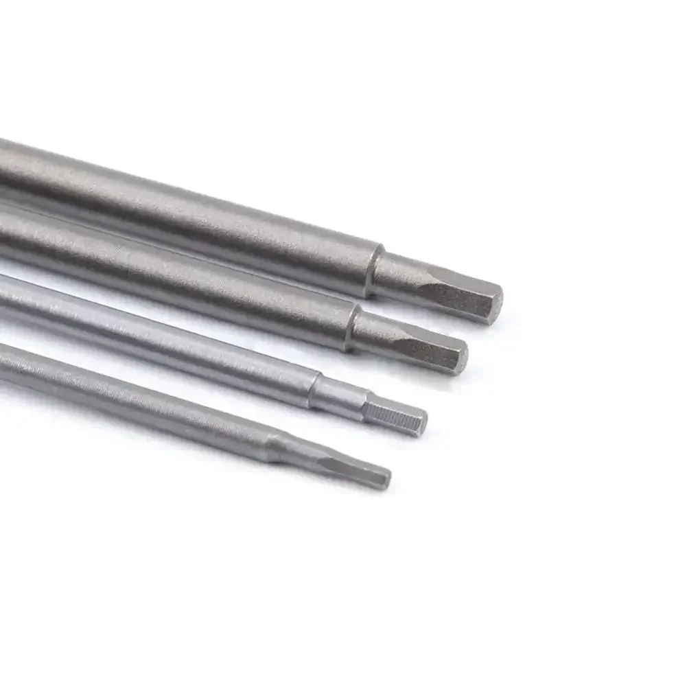 4pcs Magnetic Bit Holders1/4 Hex Shank Magnetic Head Screw Driver Screwdriver Bit Long Extension Bar Tools 1.5/2.0/2.5/3.0mm