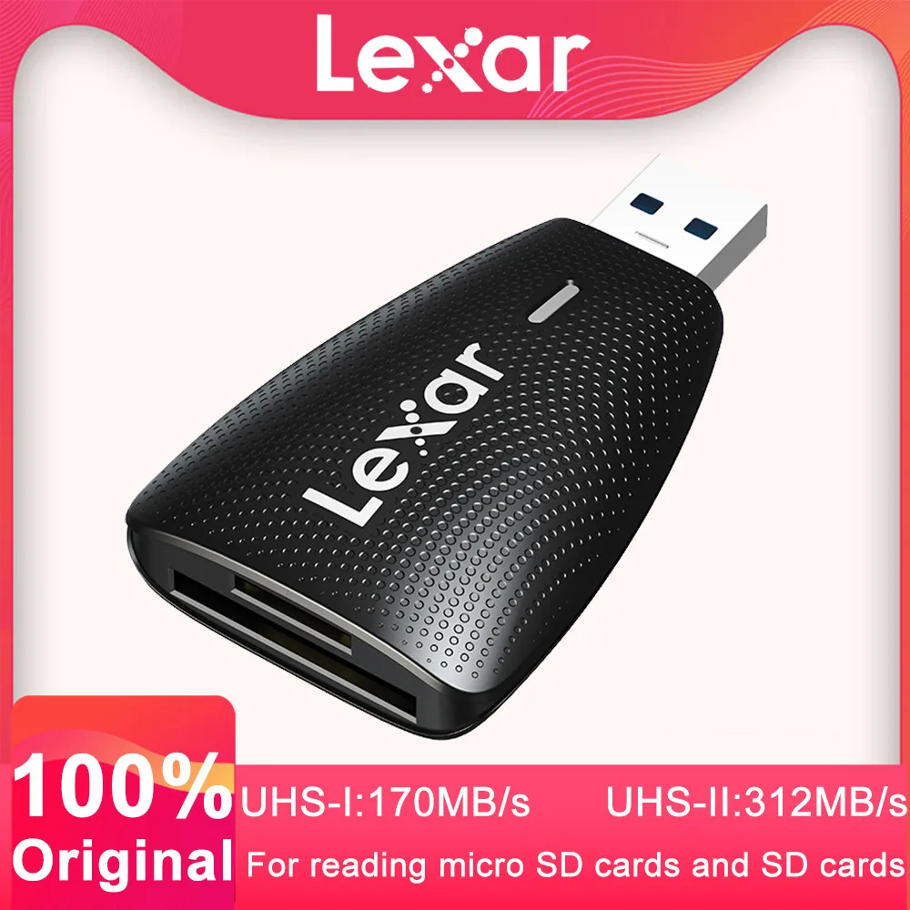 Lexar 450U ليكسر USB 3.1 قارئ بطاقة 2 في 1 SD مايكرو SD قارئ بطاقة عبر ذاكرة فلاش SDHC SDXC عالية السرعة ليكور دعم TF بطاقة SD