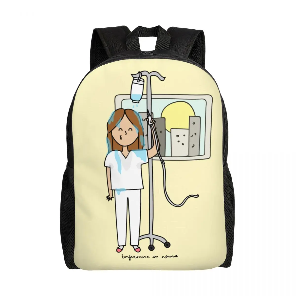 Enfermera En Apuros Doctor Nurse Medical Laptop Backpack Women Men Casual Bookbag for College School Student Bags