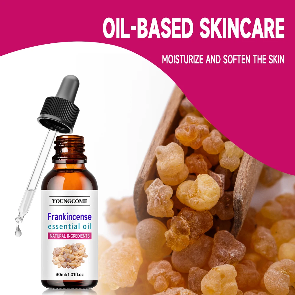 Aceite Esencial de Incienso Natural de Boswellia Serrata - para Difusor, Cuidado del Cabello, Rostro, Cuidado de la Piel, Aromaterapia, Cuero Cabelludo +