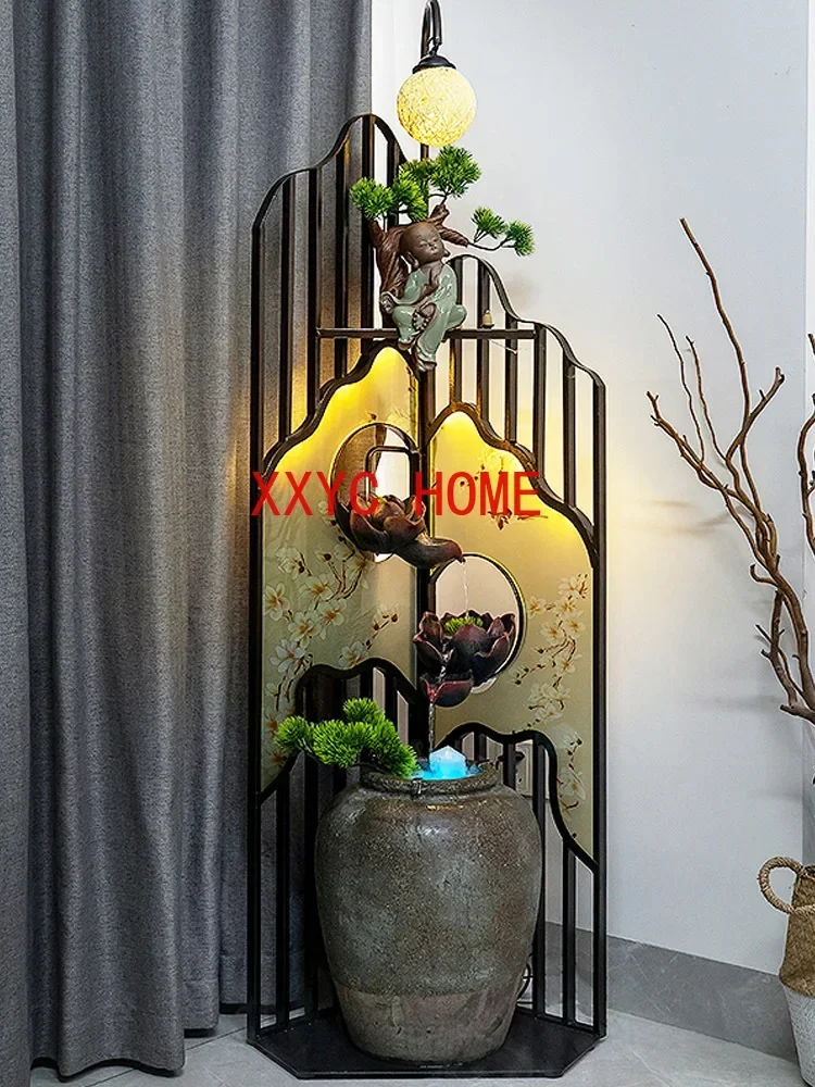 

New Chinese Style Flowing Water Ornaments Circulating Water Living Room Floor Decoration Zen Tea Room Balcony