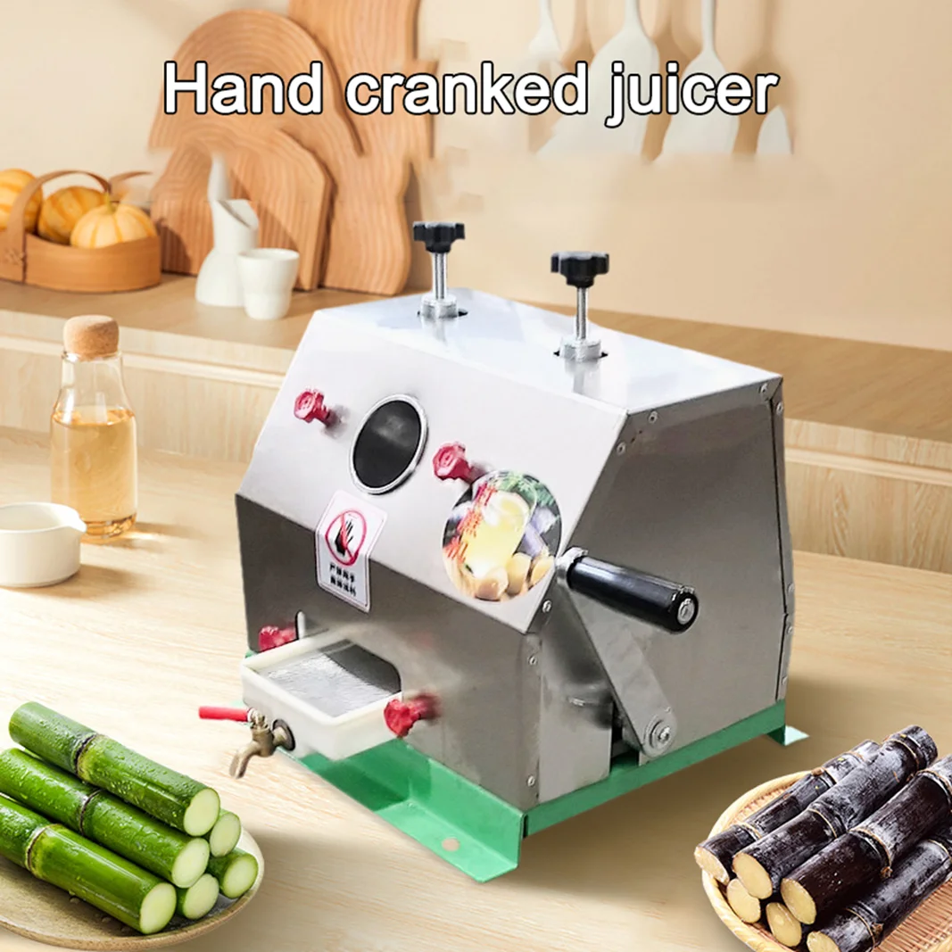 Exprimidor de caña de azúcar comercial de acero inoxidable, exprimidor Manual de caña de azúcar y jengibre, exprimidor de caña de azúcar, máquinas de jugo de caña