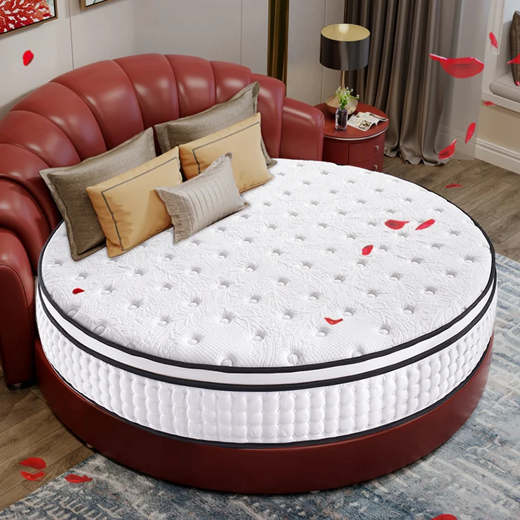 Hot Sale Hotel High Density Memory Foam Independent Pocket Spring Foldable Round Mattress  mattress