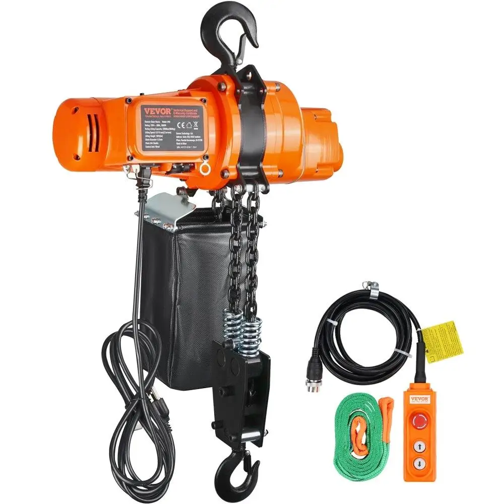 

Electric Chain Hoist Single Phase 2200 lbs 10ft Lifting