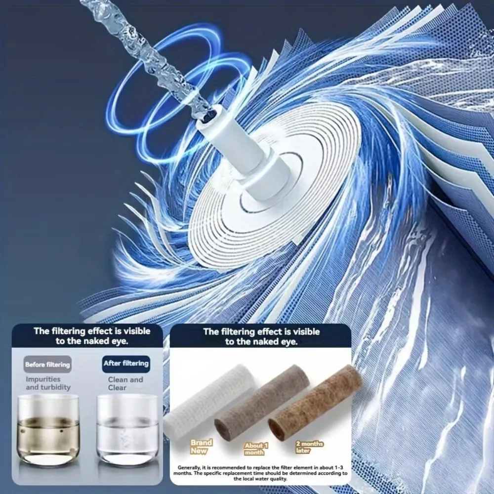 5 Spray Filtered Shower Head ABS High-Pressure Water Saving Showerhead Fall Resistance Bath Shower Nozzle Set with Stop Button