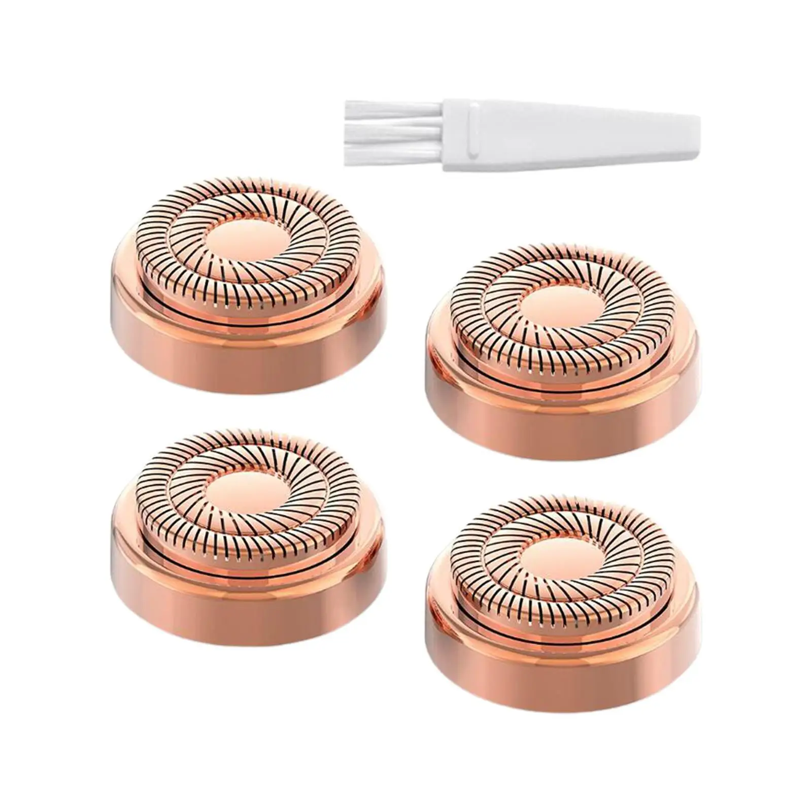 4x 18K Goldplated Replacement Heads for Facial Hair Remover Generation 2