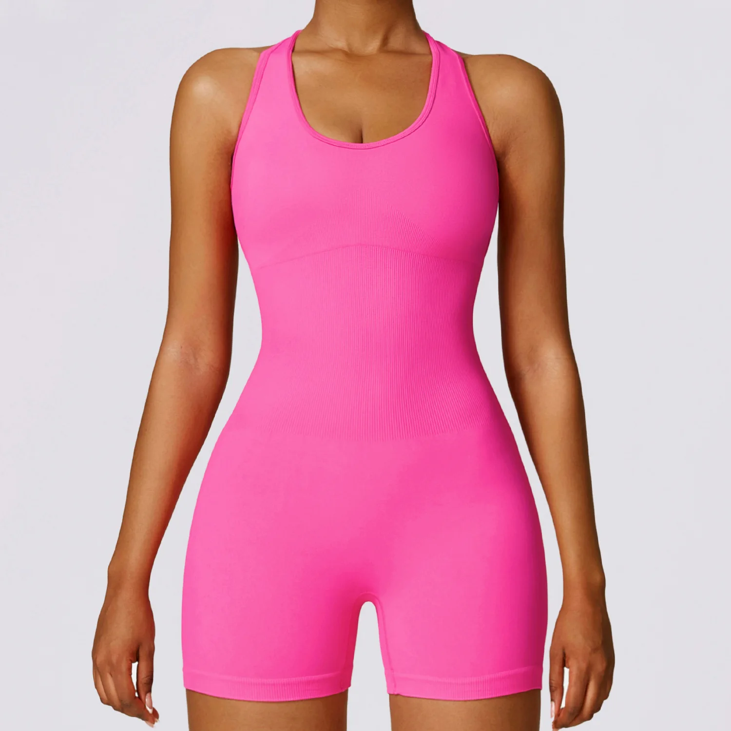 

Seamless integrated Yoga Jumpsuit Yoga Set Sports And Fitness Jumpsuit Gym Push Ups Running Sexy Peach Buttocks Exercise Set