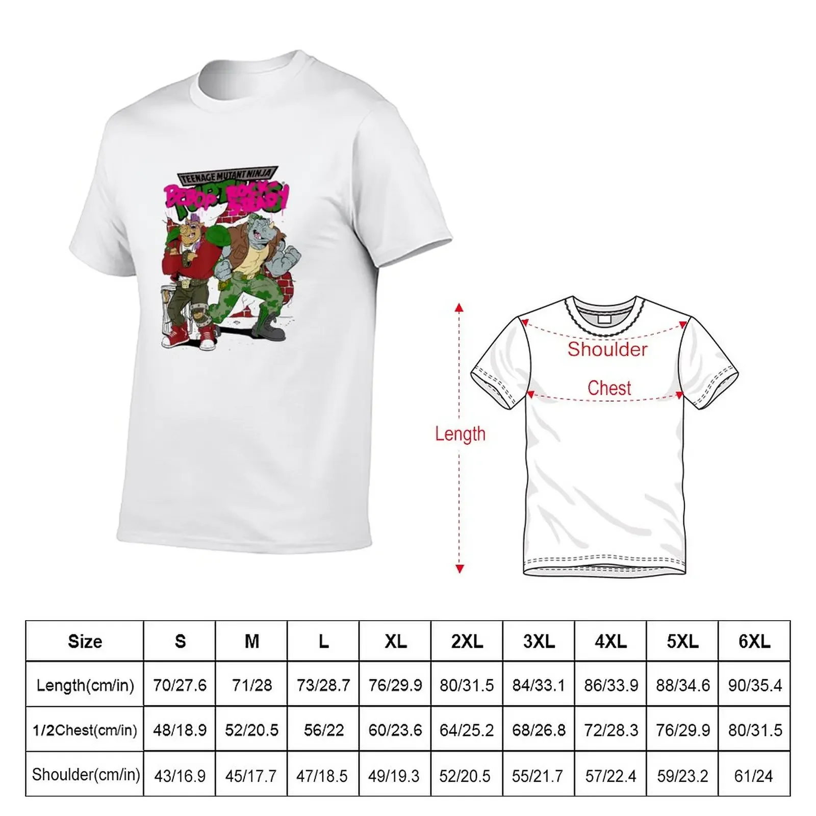 Bebop and Rocksteady Graffiti T-Shirt funnys new edition anime clothes mens champion t shirts