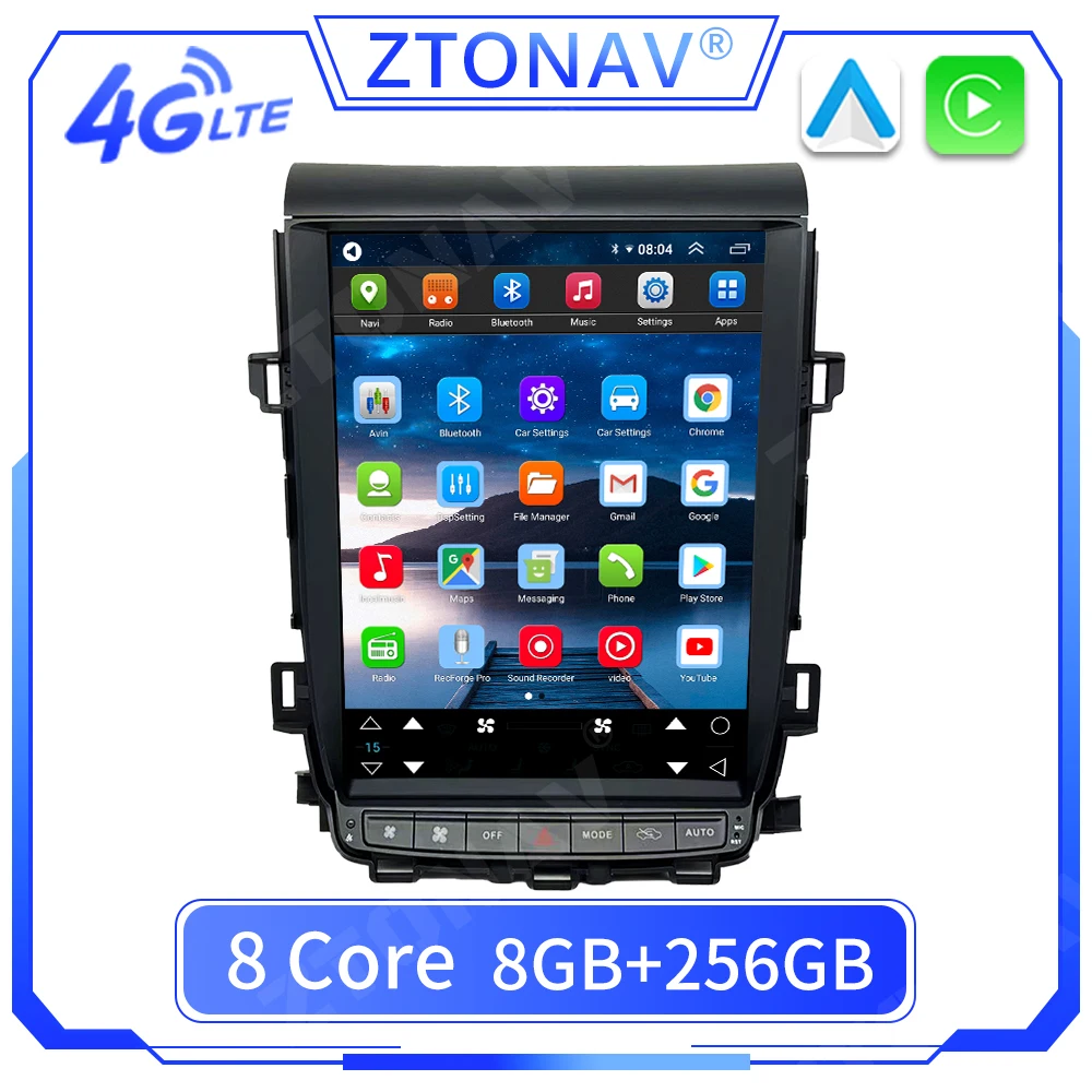 Car Radio Stereo For Toyota Alphard A20 2008 - 2015 Tesla style Android Screen Car Media Player GPS Navi Carplay Auto Headunit