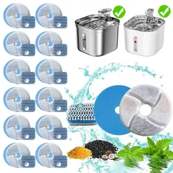 12pcs/set Replacement Filters For Cat Dog Fountain Pet Cat Water Drinker Clean Accessorie Replaced Carbon Resin Filter Element