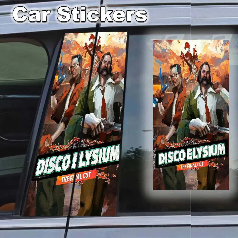 

Hot Video Game D-Disco E-Elysium Anime Car B-Pillar PVC Decal Waterproof Car Door Post Decoration Cool Sticker Decal