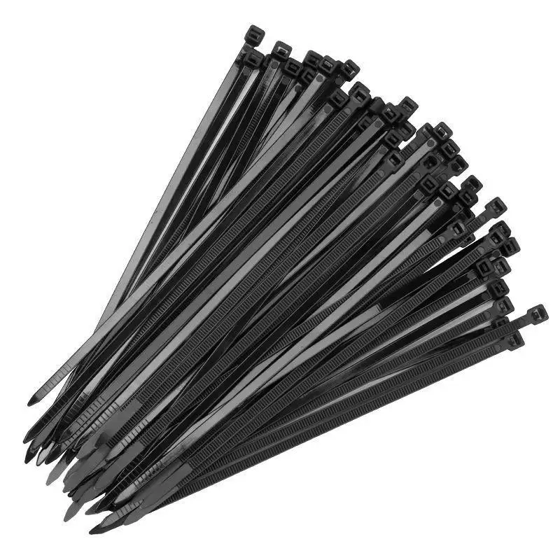 100Pcs Self-locking Cord Ties Straps Nylon Zip Ties Adjustable Cables Fastening Loop Home Office Wire Zip Ties
