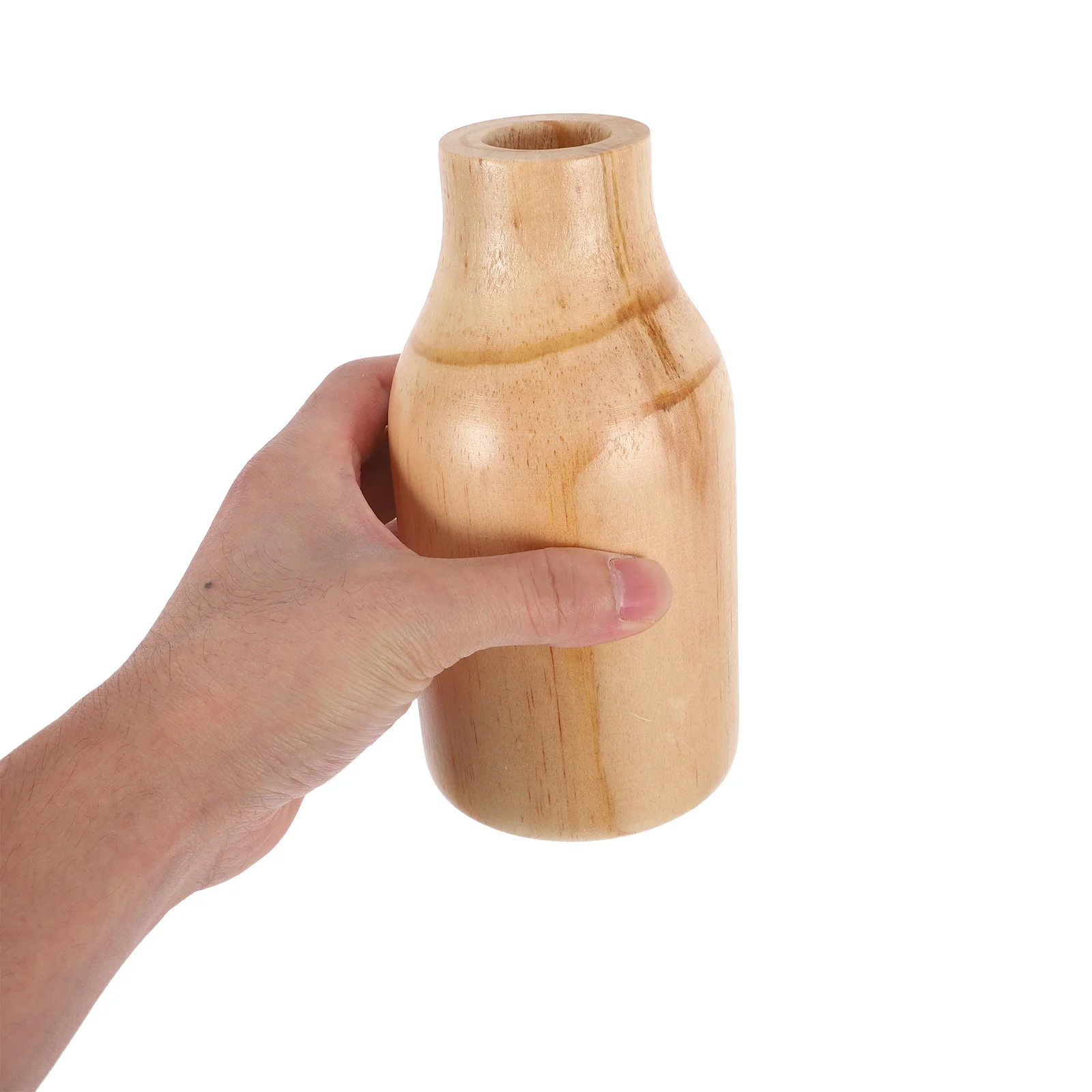 

Wooden Flower Vase Natural Rustic Design For Dried Artificial Flowers Modern Desktop Decor Bookshelf Dinning Table Holder