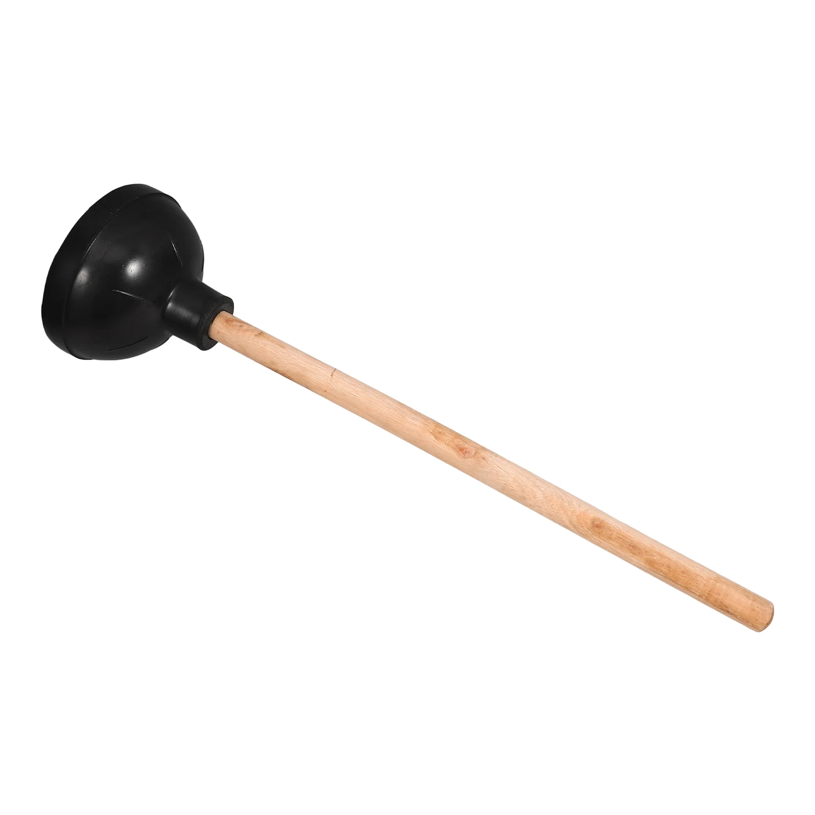 

Rubber Toilet Plunger High Pressure Wood Handle Heavy Duty Bathroom Shower Suction Anti Clogging Easy Clean Multi Use Practical