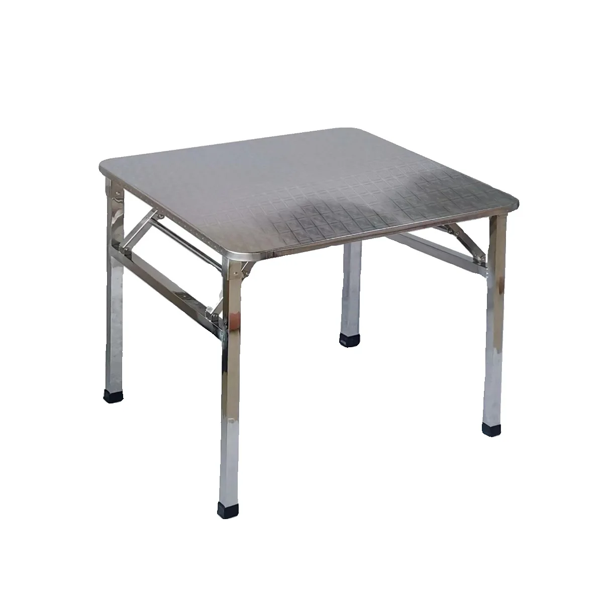 

Stainless steel foldable table household outdoor barbecue canteen supper feast stall