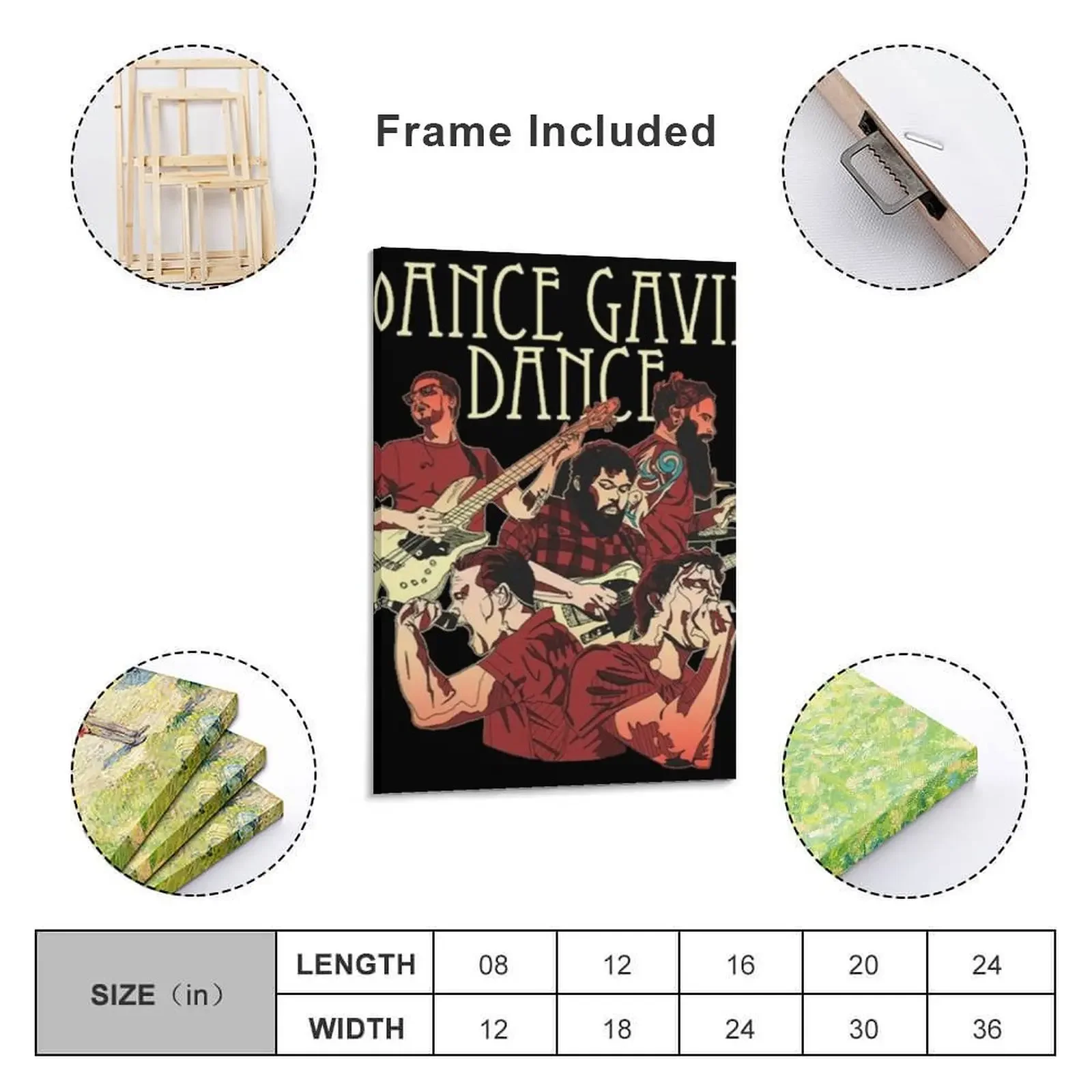 Dance Gavin Dance Graphic Design Canvas Painting paintings wall decor wall decor